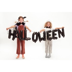 Guirnalda de globos negros de Mylar para Halloween. n1