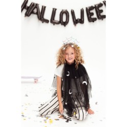 Guirnalda de globos negros de Mylar para Halloween. n3