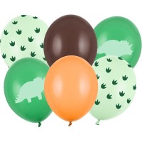 Contiene : 1 x Ramo 6 Globos - Dino Triceratops