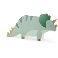 6 invitaciones de Dino Triceratops