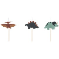 Contiene : 1 x 3 Velas Dino Triceratops