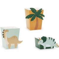 Set de 6 Cajas de Palomitas Dino Triceratops