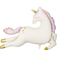 Globo metalizado de helio Unicornio - 113 cm