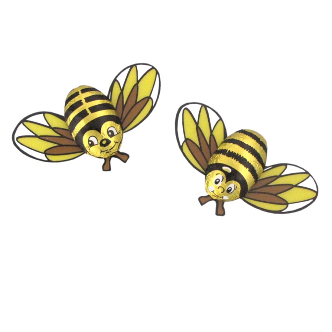 2 Abejas (4 cm - 6, 25 g) - Chocolate con Leche 