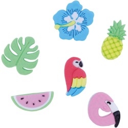 6 Decoraciones de azcar - Tropical. n2