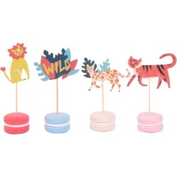 Kit de 24 moldes y decoraciones para cupcakes - Animales Safari. n2