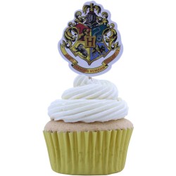 15 adornos para tartas de Harry Potter - Escudo de Hogwarts. n5