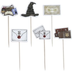 Kit de 24 moldes y decoraciones para magdalenas Harry Potter - Hogwarts. n3