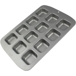 Molde Antiadherente - 12 Mini Moldes para Pasteles Cuadrados. n1