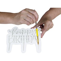 Cortador de galletas Cake Topper - Feliz cumpleaos. n6