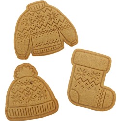 Set de 3 Cortadores de Galletas con Sellos - Cosy Christmas. n4