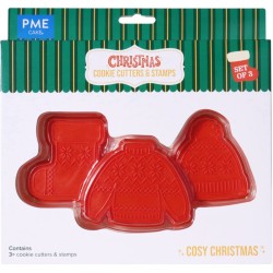 Set de 3 Cortadores de Galletas con Sellos - Cosy Christmas. n5