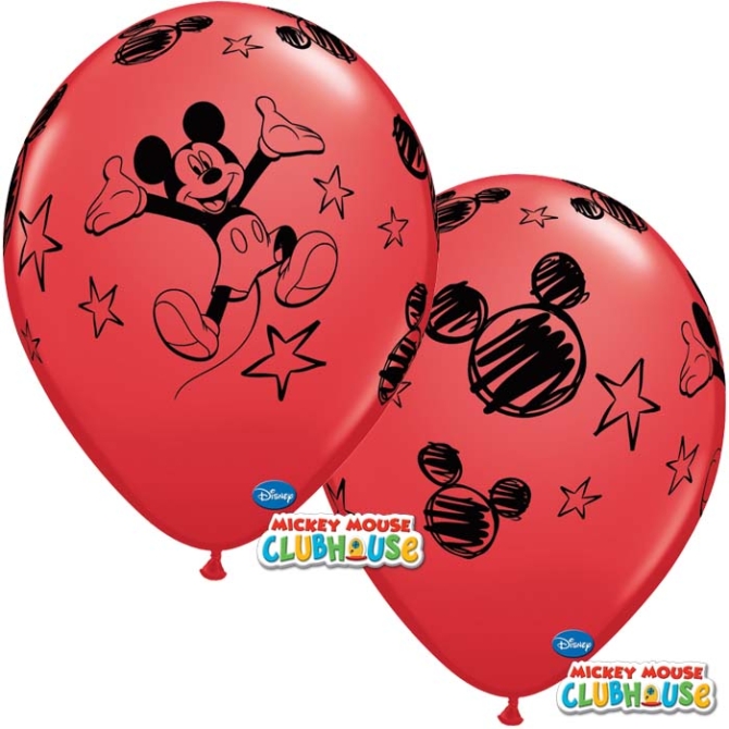 6 globos de Mickey 