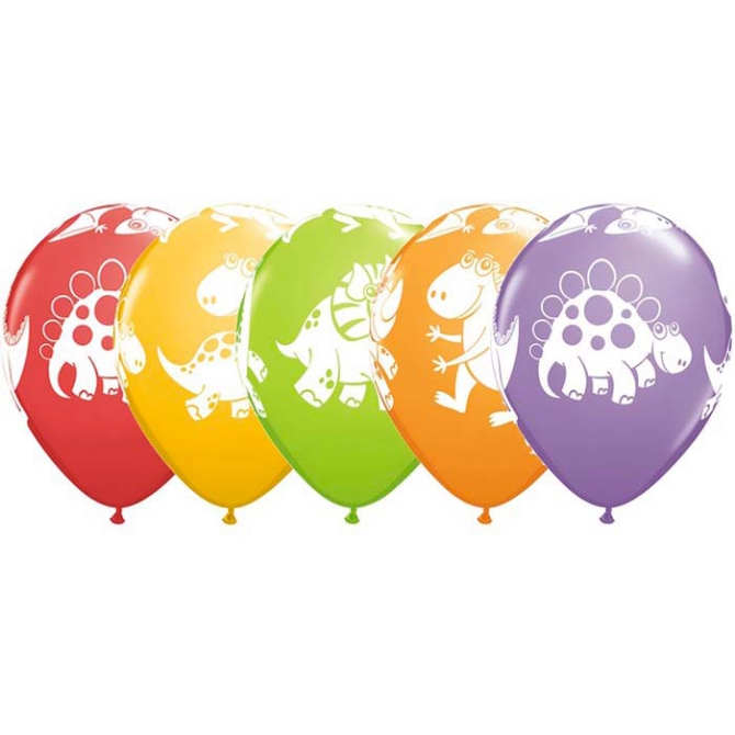 6 globos de dinosaurio 