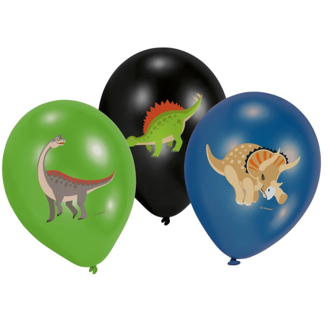 6 globos Happy Dino 