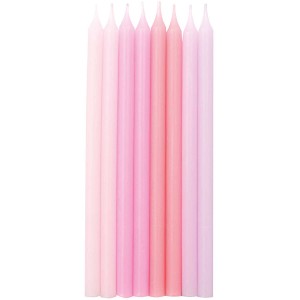 16 Velas Elegance (12 cm) - Armona rosa pastel