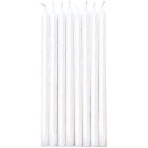 16 velas Elegance (12 cm) - Blanco