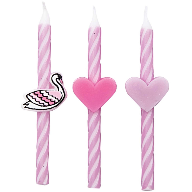 3 Velas Cisne Corazones 