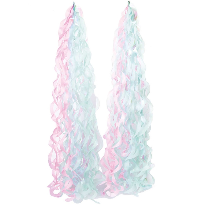 2 Suspensiones Espirales - Mint & Pink Silk 