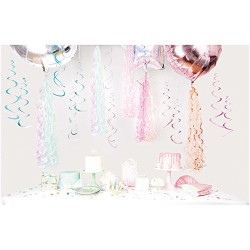 2 Suspensiones Espirales - Mint & Pink Silk. n1