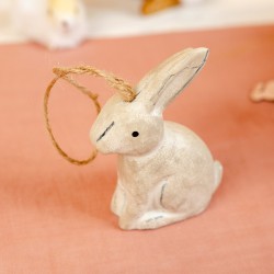 1 Conejo para Colgar en Madera (10 cm) - Nature. n4