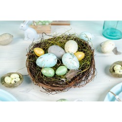 2 Nidos de Pascua ( 6, 5 cm) - Huevos Crema. n3