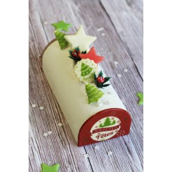 2 Mini Discos Verdes Happy Holidays Relief Tree - Chocolate Blanco. n1