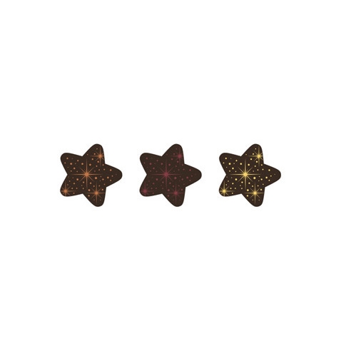 3 Estrellas Pequeas Oro / Rojo Metal / Bronce - Chocolate Negro 