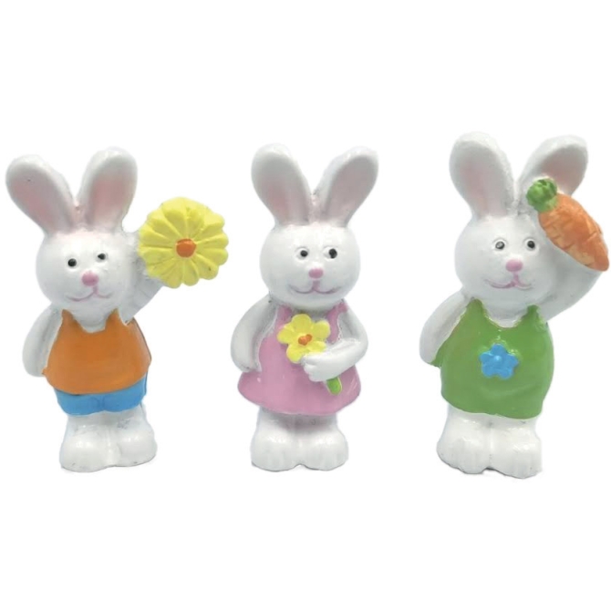 3 picos de conejo de pie (3, 6 cm) - Plstico 