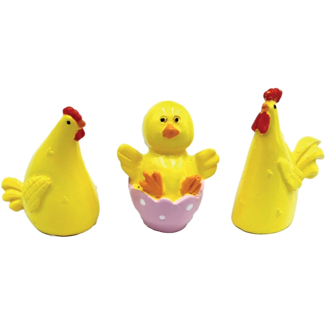 picos gallinas / pollitos (3, 7 cm) - Plstico 