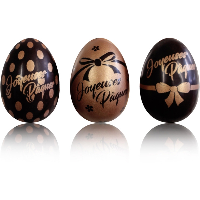 3 Huevos Happy Easter 3D Choco / Nudo Cobre - Chocolate 