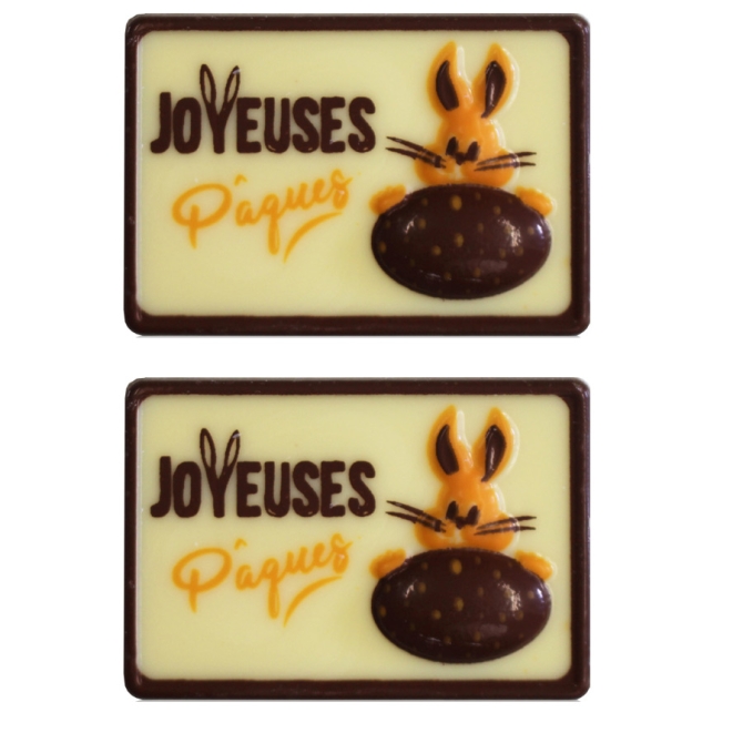 2 Obleas Felices Pascuas - Chocolate 