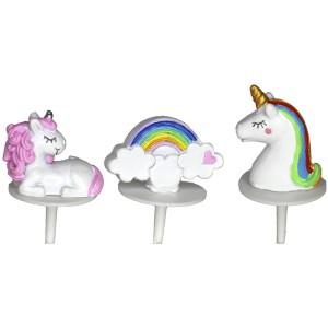 Palillos Unicornio (3 cm) - Plstico