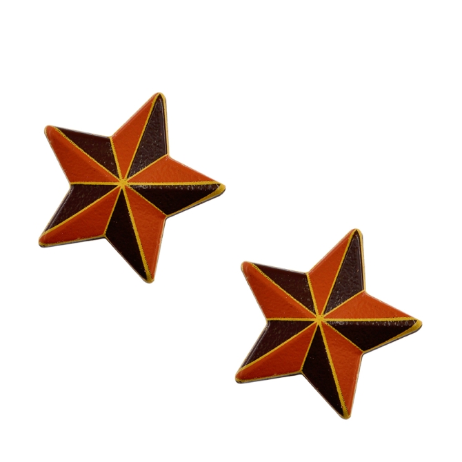 2 Estrellas en Relieve - Chocolate Negro 