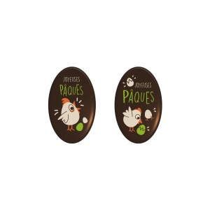 2 Obleas Ovaladas de Pollo Felices Pascuas - Chocolate