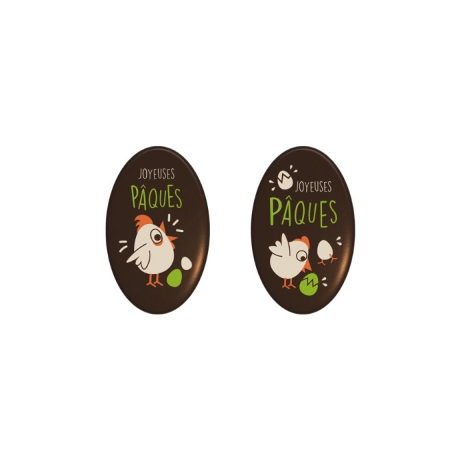 2 Obleas Ovaladas de Pollo Felices Pascuas - Chocolate 