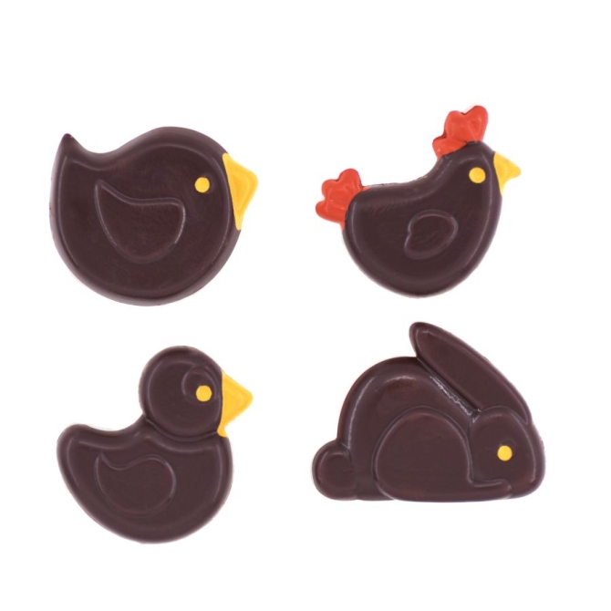 4 Animales de Pascua - Chocolate 