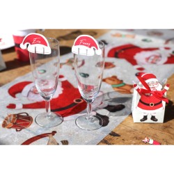 48 Tarjetas de lugar Vasos Gorro de Pap Noel.. n1