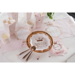 10 platos de oro rosa princesa. n1