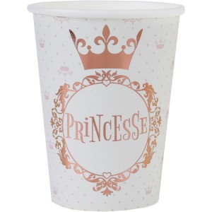 10 vasos de princesa de oro rosa