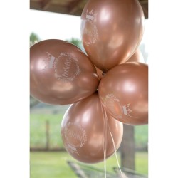 6 globos de princesa de oro rosa. n1