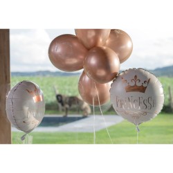 6 globos de princesa de oro rosa. n2