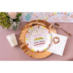 10 posavasos de oro rosa brillante. n4