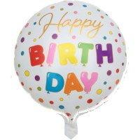 Contiene : 1 x Globo plano Happy Birthday Ballon- 45 cm