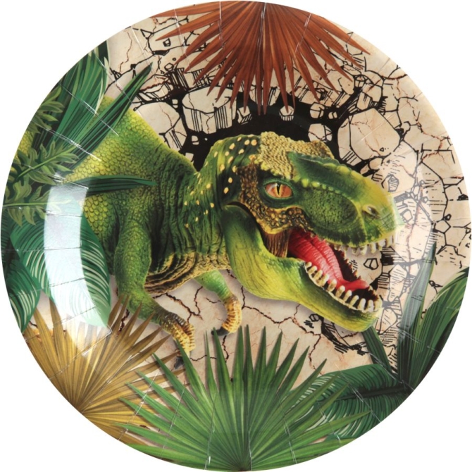 10 platos de dinosaurio 