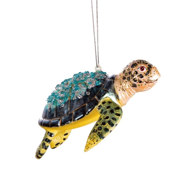 Decoracin para colgar Tortuga Marina (13 cm) - Cristal 