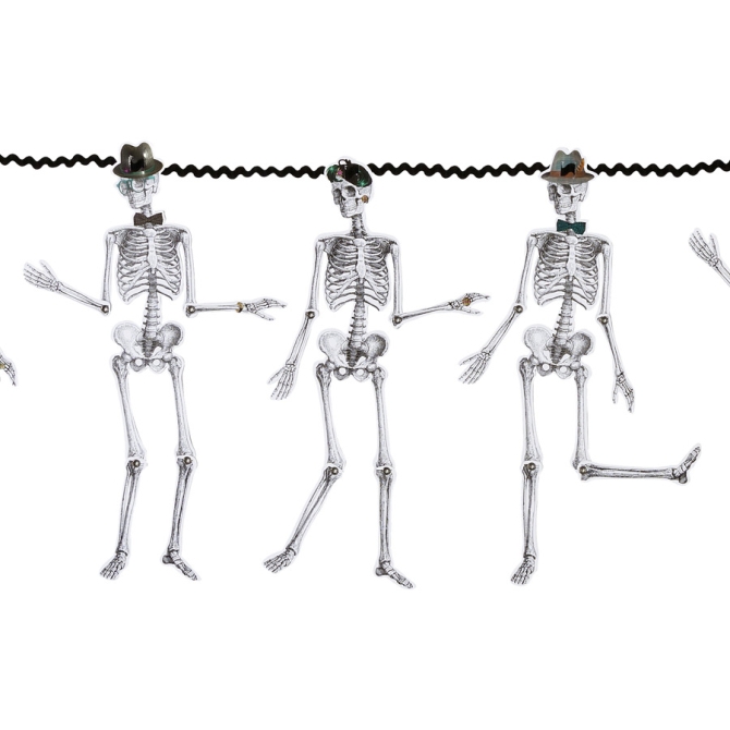 Guirnalda de 16 esqueletos articulados 