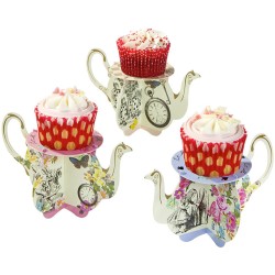 6 deliciosos soportes para cupcakes de tetera Alice. n1