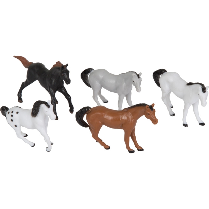 10 figuras de caballos (4, 5 cm) - Plstico 