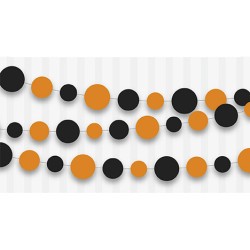 Guirnalda Big Dots Negro / Naranja. n1
